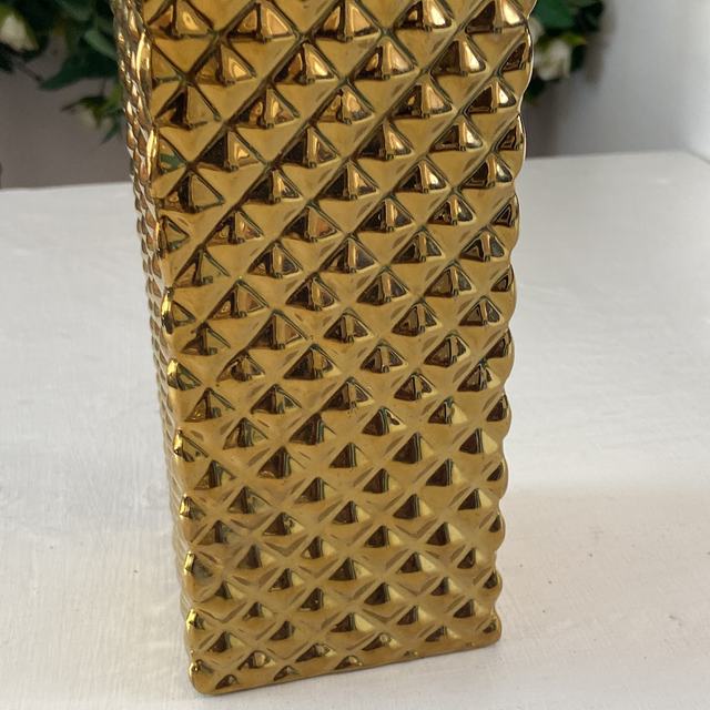 Gold textured vase